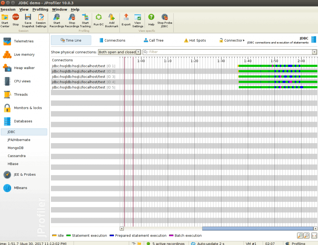 jprofiler database probing 1