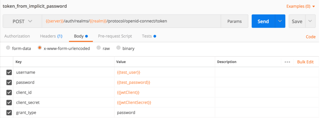 postamn token password