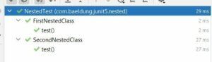 IntelliJ中嵌套测试