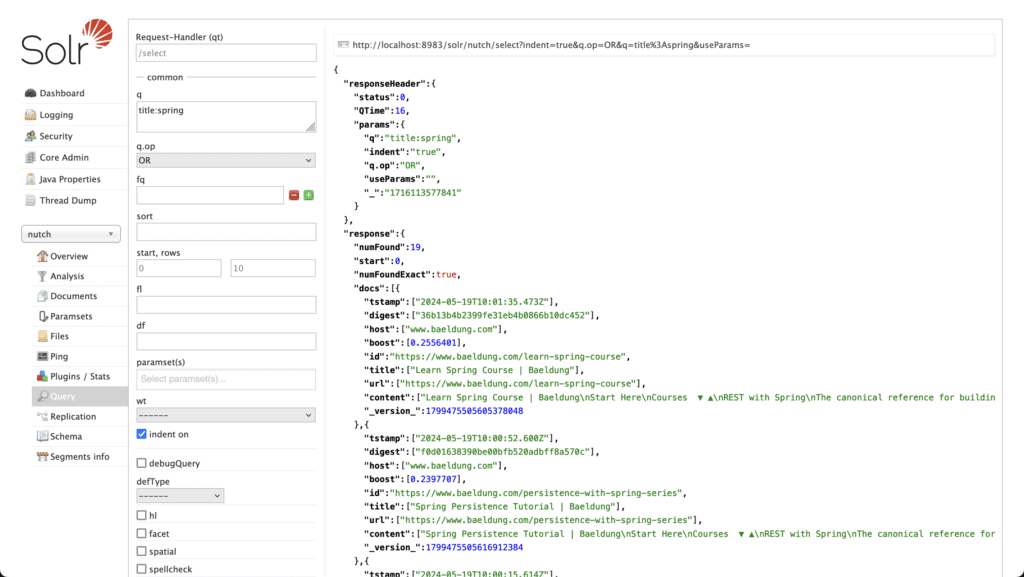 solr query index data