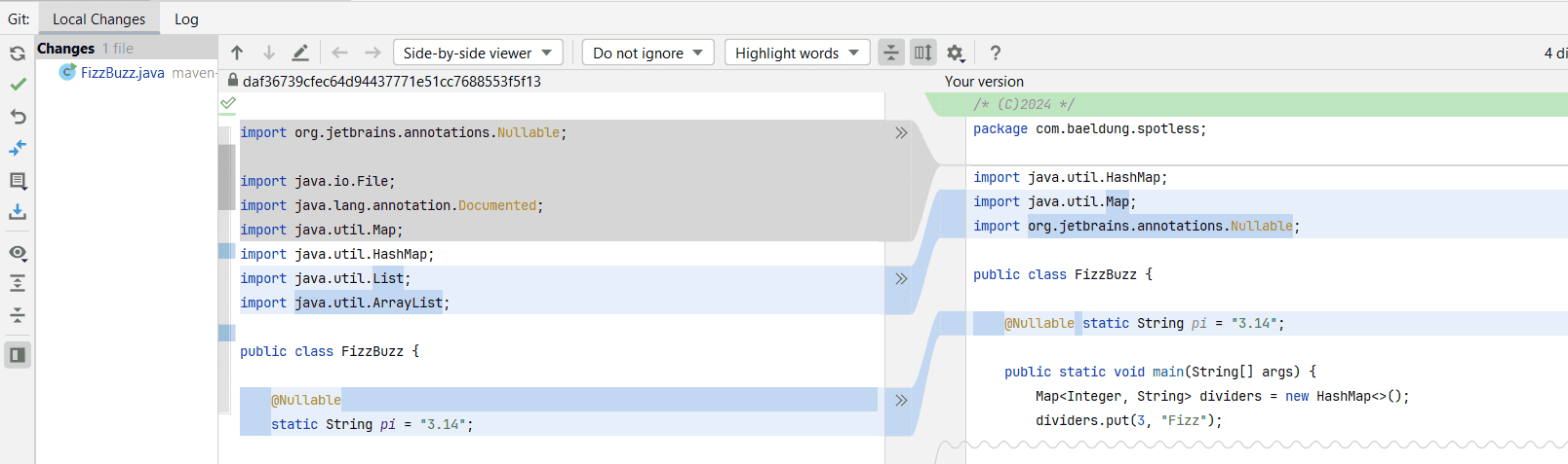 spotless static analysis