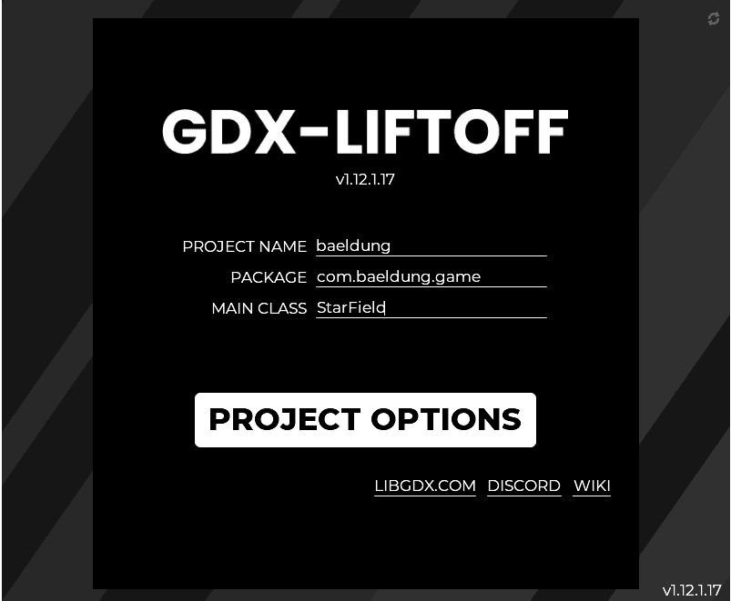 libgdx projection creation page