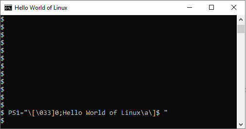 Set title to terminal window