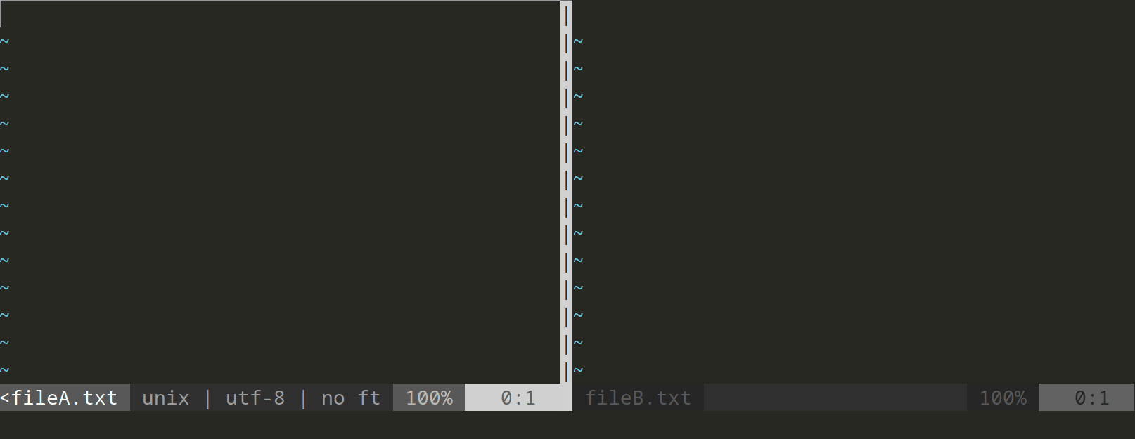 Vertical window split in vim