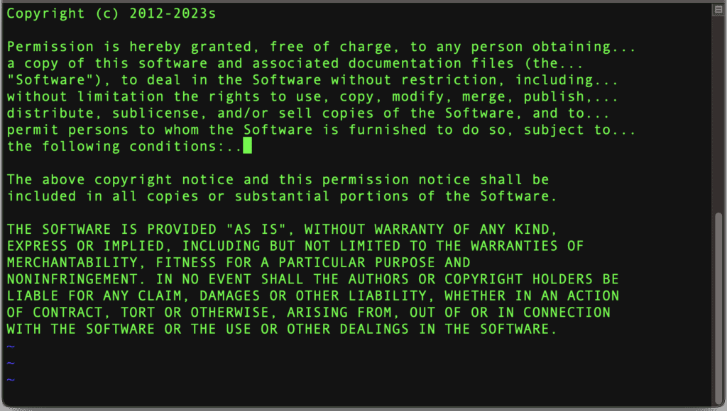 Vim result of editing multiple lines