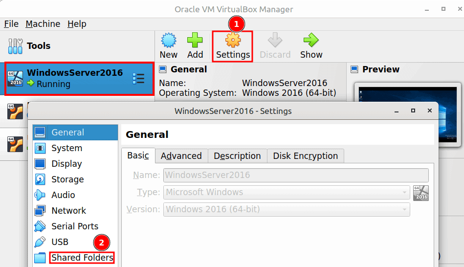  Configuring Shared Folders 1