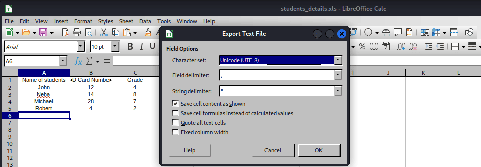 LibreOffice-xls-csv