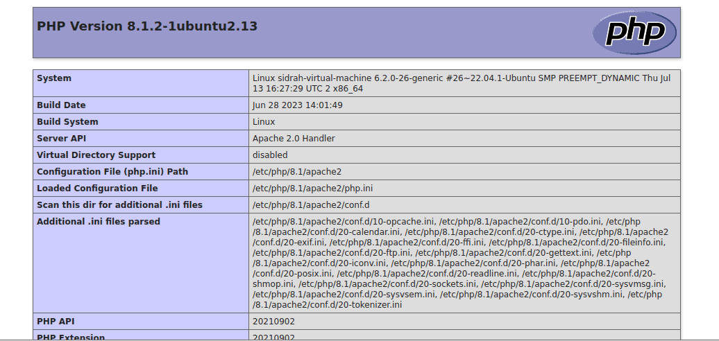 Configure PHP