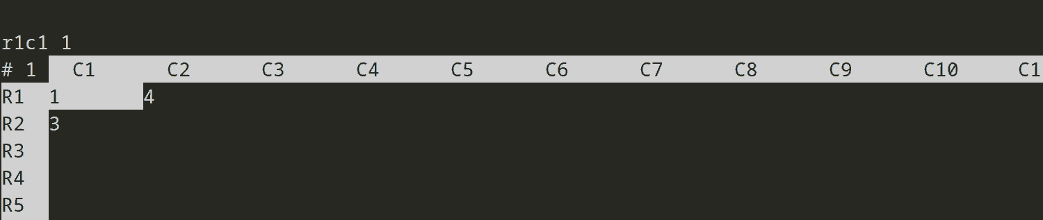 Spreadsheet example in oleo