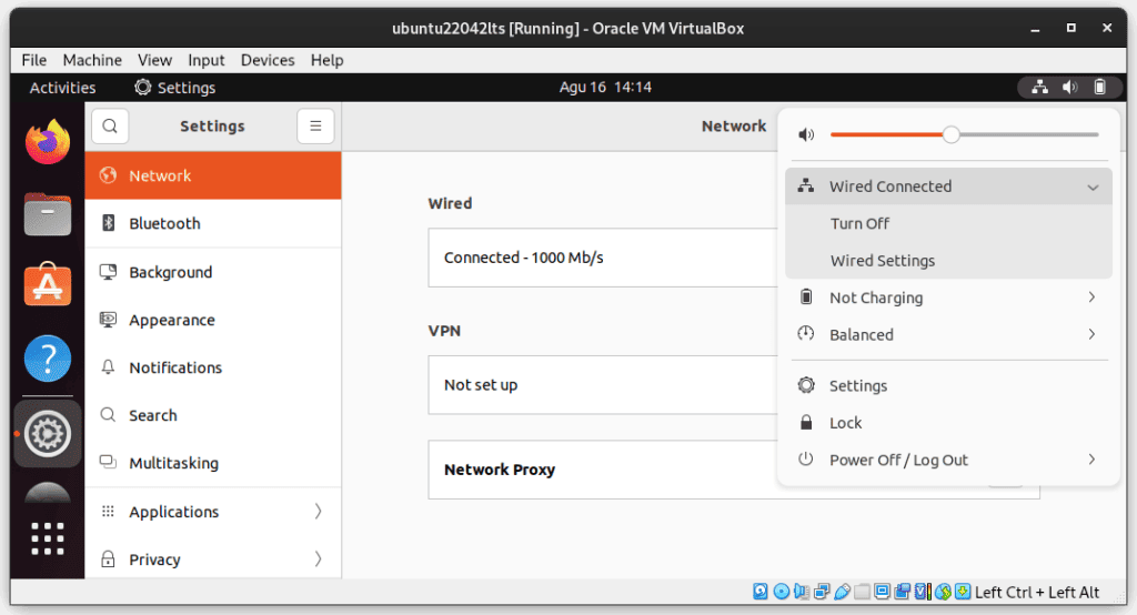 VirtualBox Ubuntu VM - Network Settings