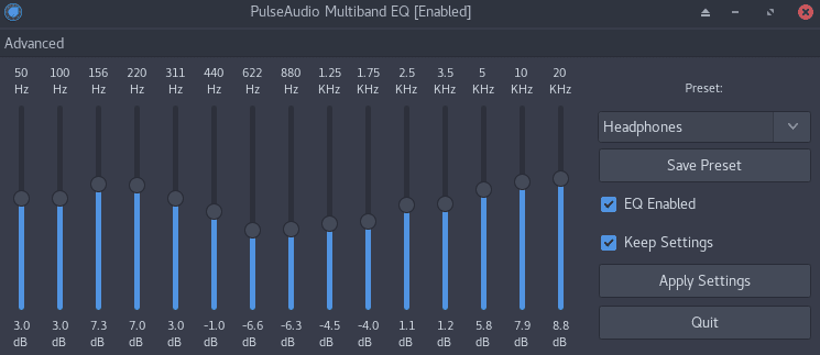 PulseAudio Equalizer