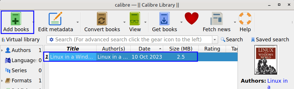 Adding Books to Calibre