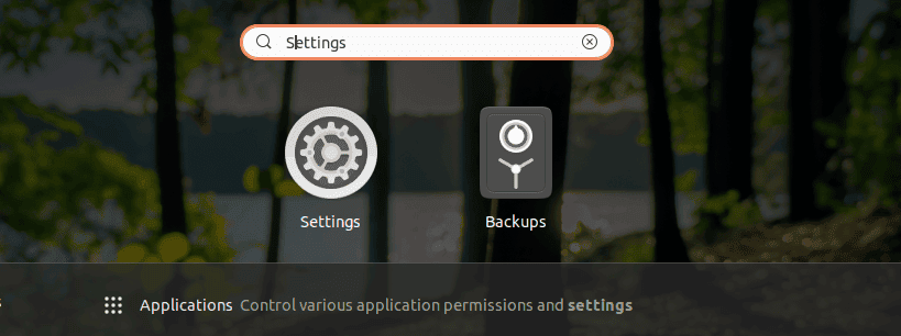 settings search linux