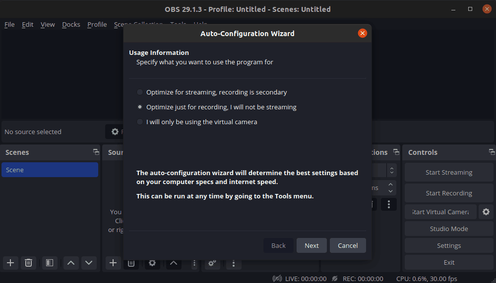 OBS Studio Auto-configuration-wizard