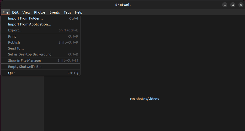 Import photos to Shotwell on Linux