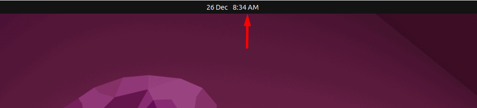 viewing changed gnome panel time format on linux