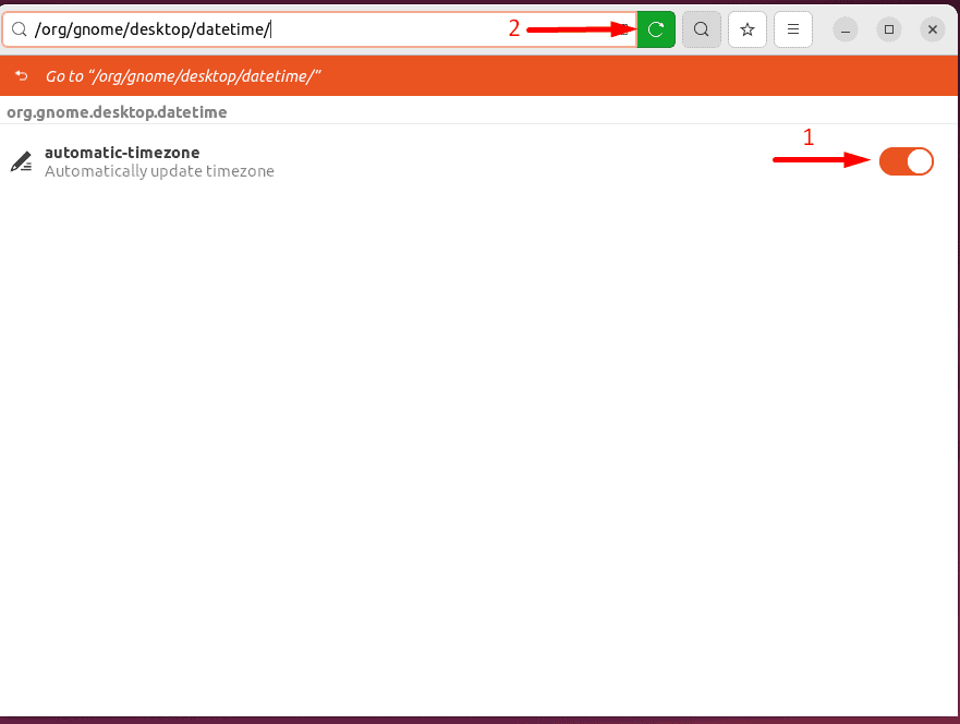 apply automatic changes to timezone settings in dconf editor