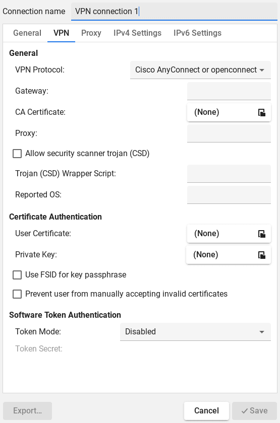 configuring vpn connections in linux