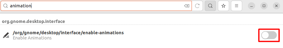 Disable gnome desktop animations