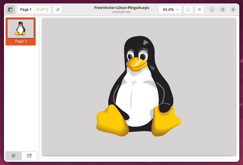 viewing .eps file on evince editor