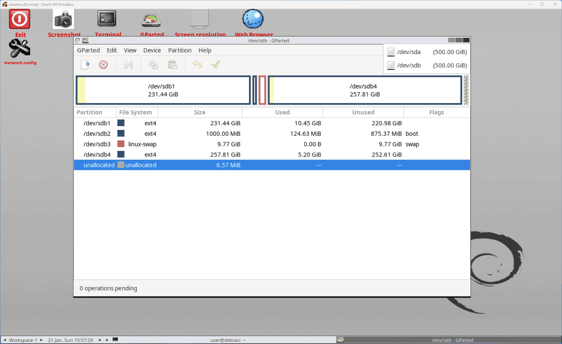 Gparted disk migration