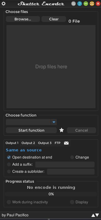 Opening GUI for Shutter Encoder