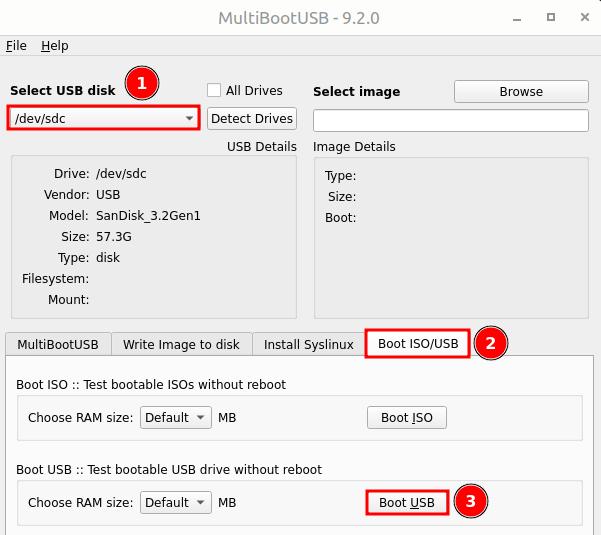 MultiBootUSB Window