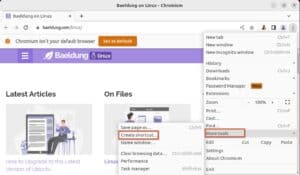 create-shortcut-for-URL-on-chromium