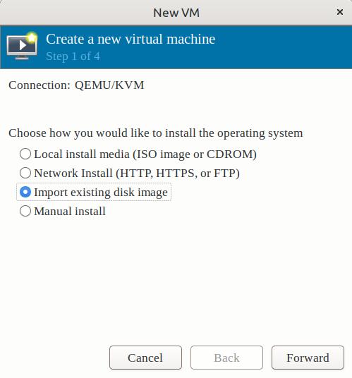 Importing Disk Image