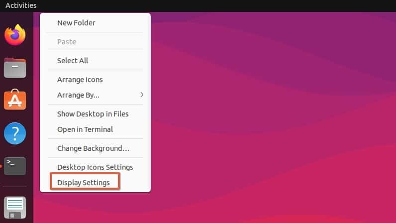 Open Settings window