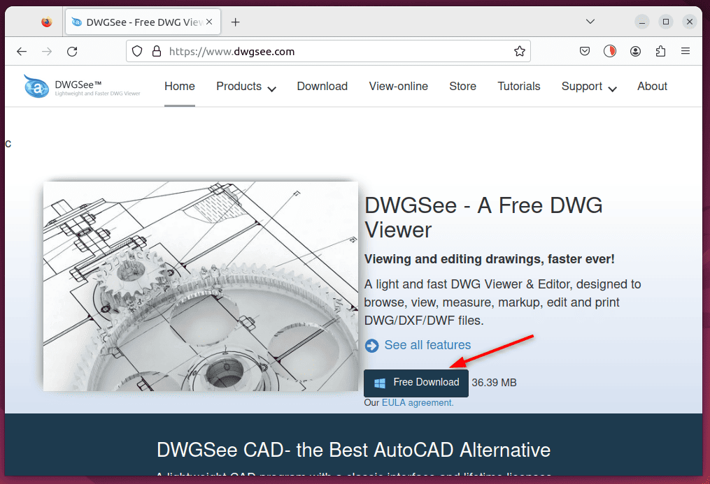 downloading windows executable of dwgsee tool