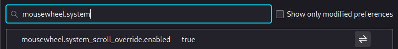 Firefox override system scroll settings
