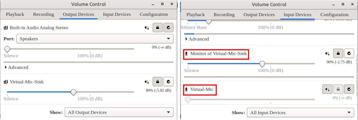 PulseAudio Volume Control