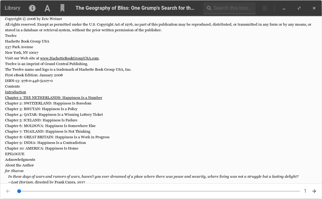 Reading the MOBI file in the Bookworm tool