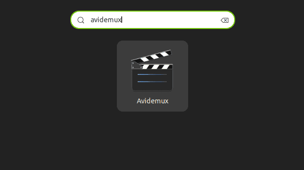 Launching avidemux