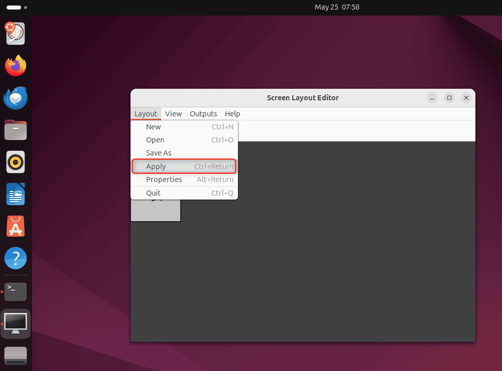 Applying changes to system display Using ARandR in Ubuntu