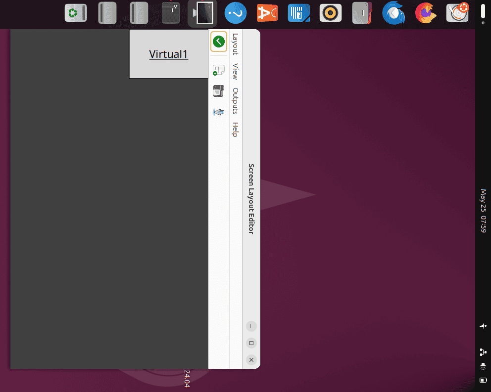 Rotating display to Right using ARandR in Ubuntu