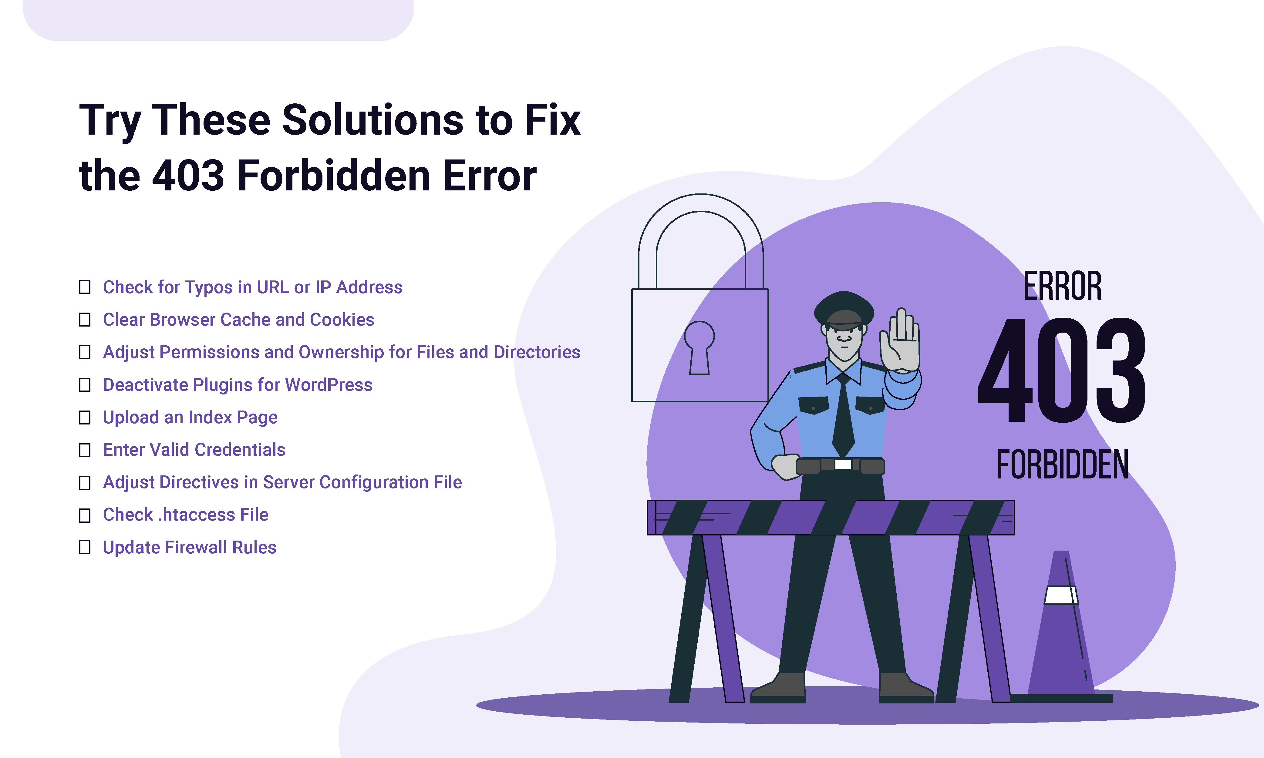 checklist of fixes of <em>403 Forbidden</em> error