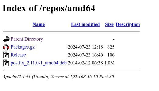 Local repository using Apache via web browser