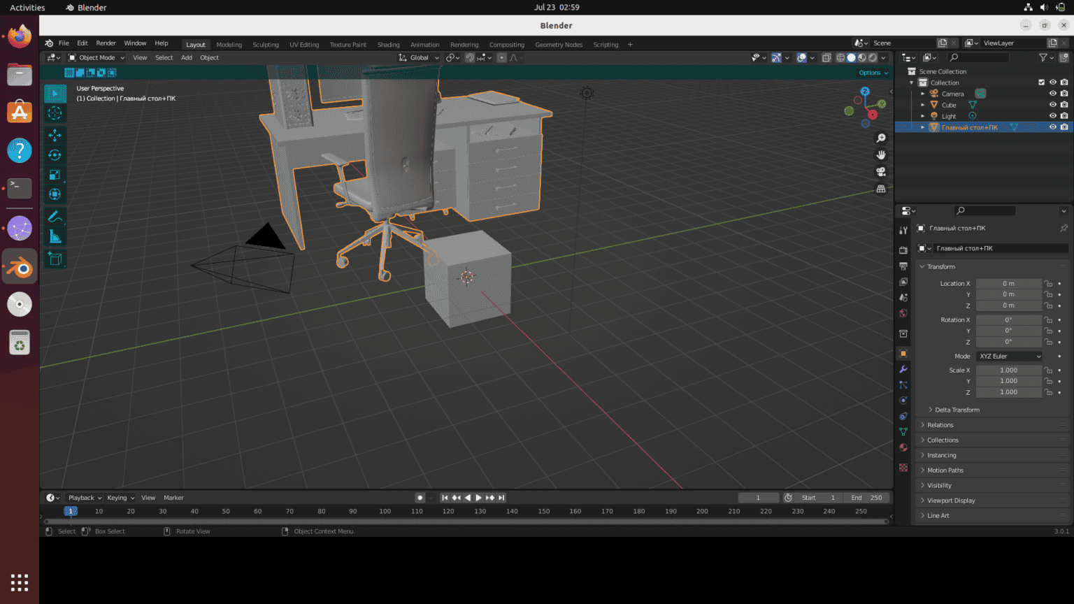 Blender running on Linux