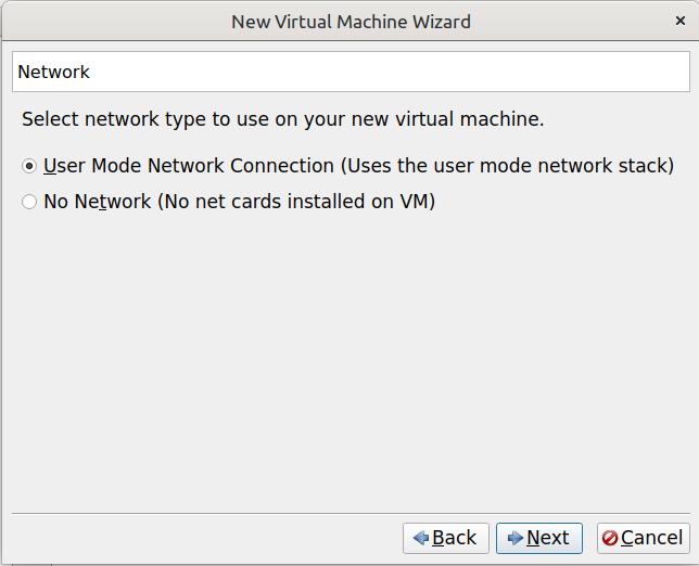 Configuring VM network