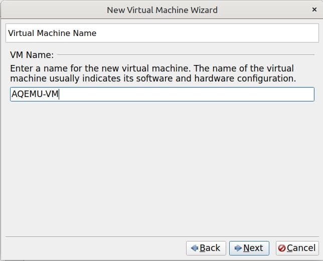 Setting VM name