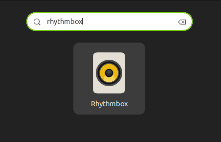 Launching rhythmbox