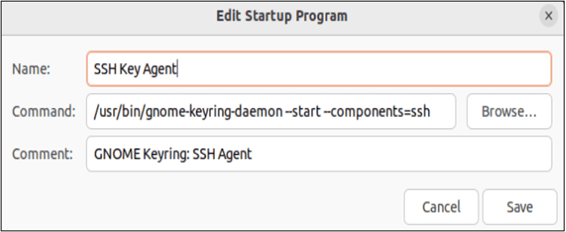 Delaying the startup launch of SSH Key Agent application