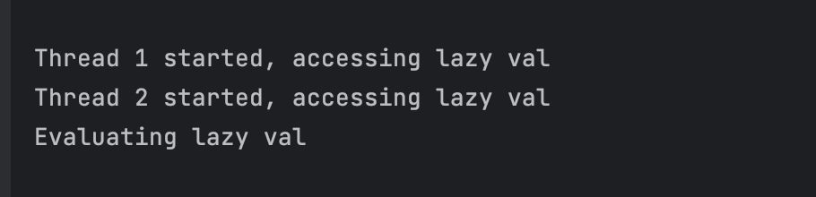 Lazy val initialisation