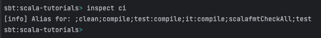 Inspect alias command