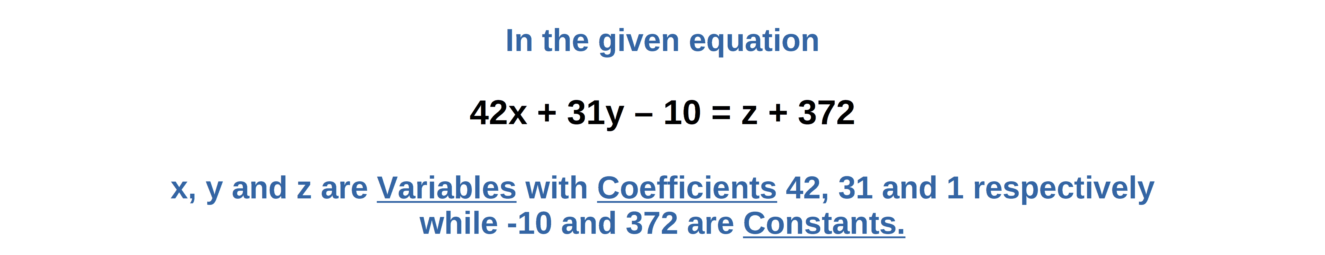 Variables and Constants