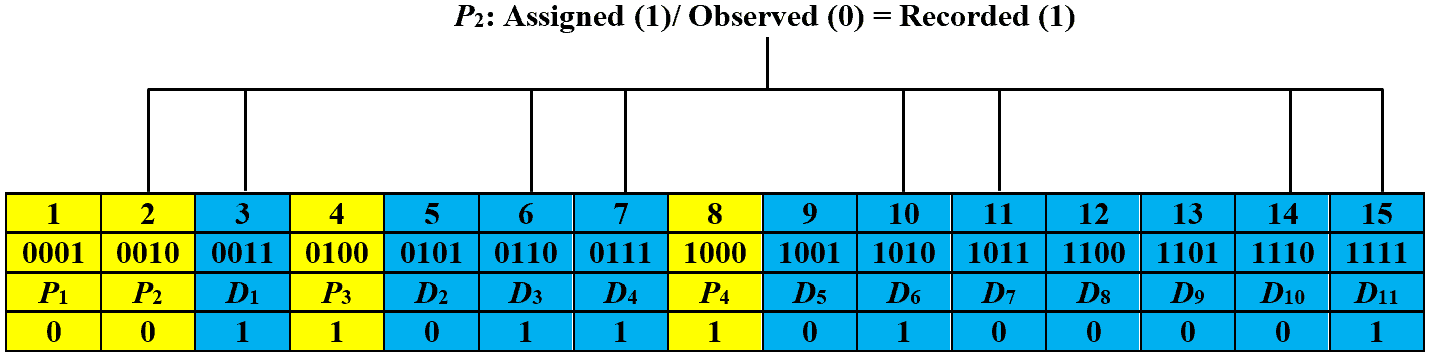 hamming code p2 detect