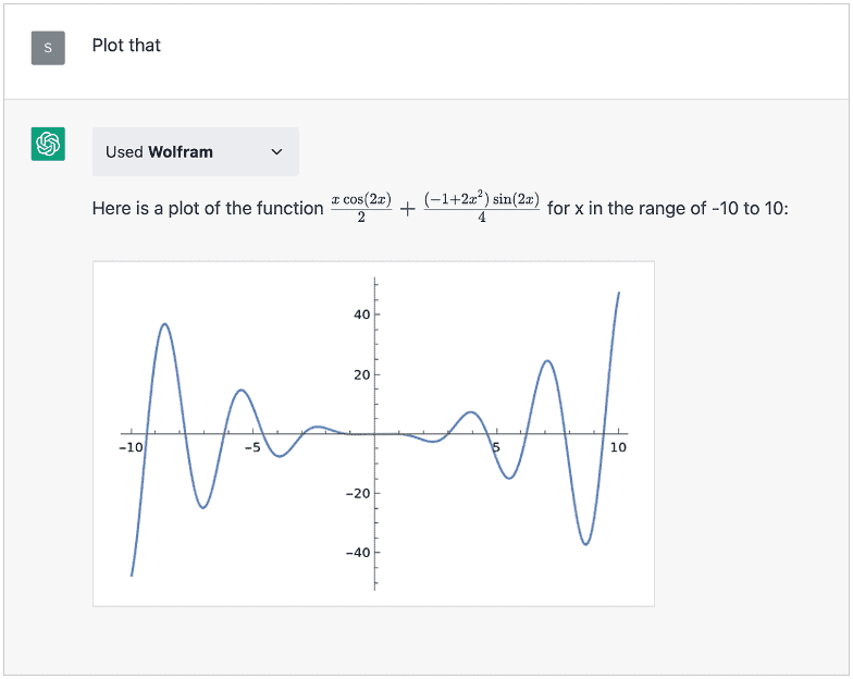 Wolfram Plugin Result