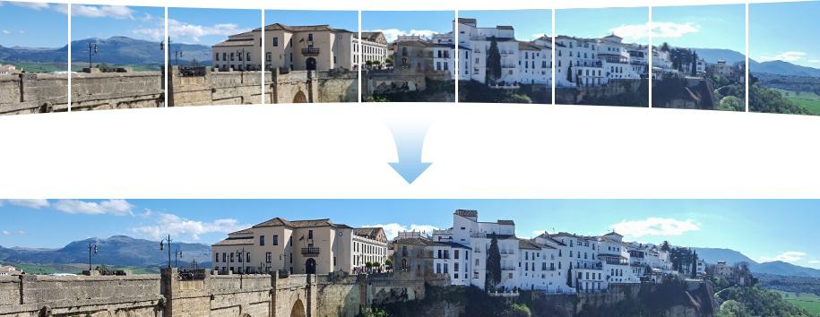 image stitching example